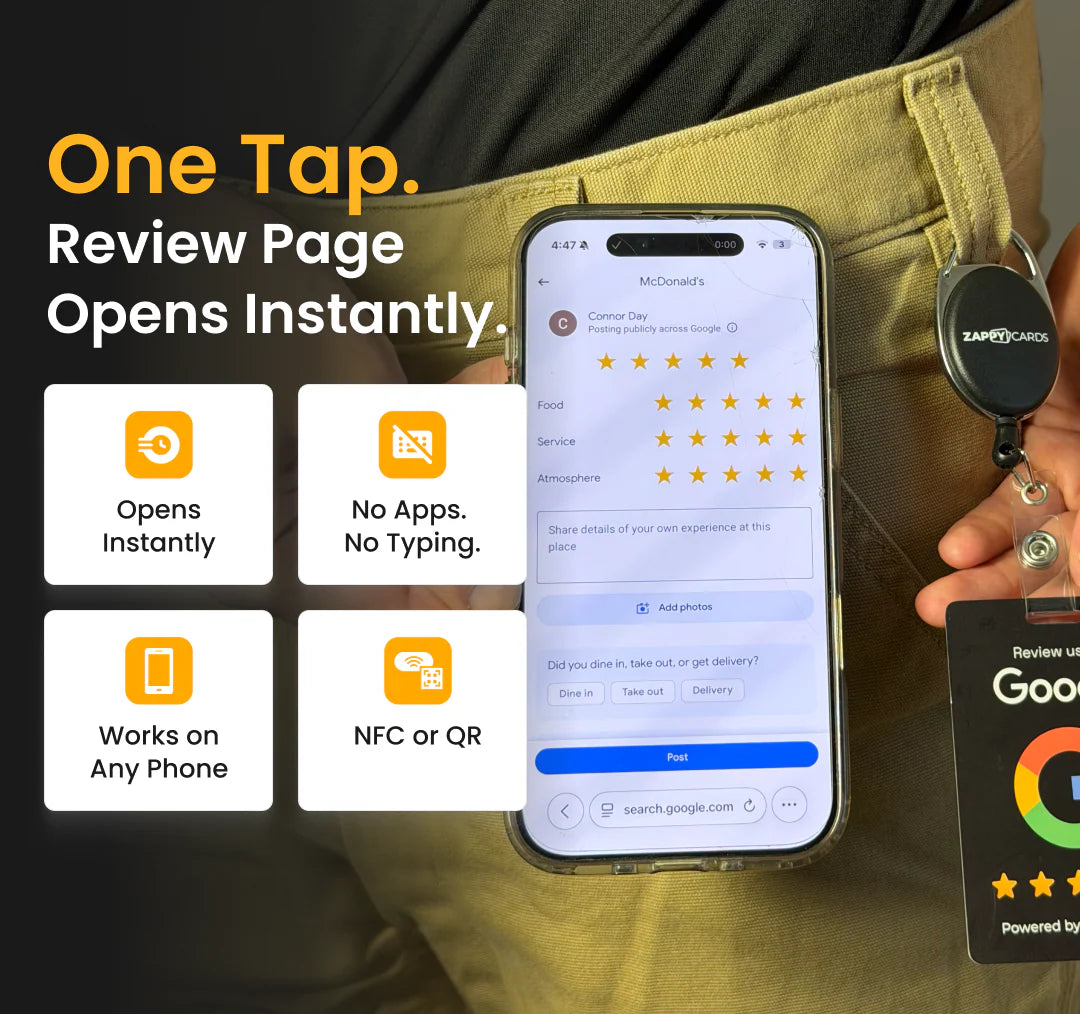 Zappy Card - More 5 Star Google Reviews Guaranteed