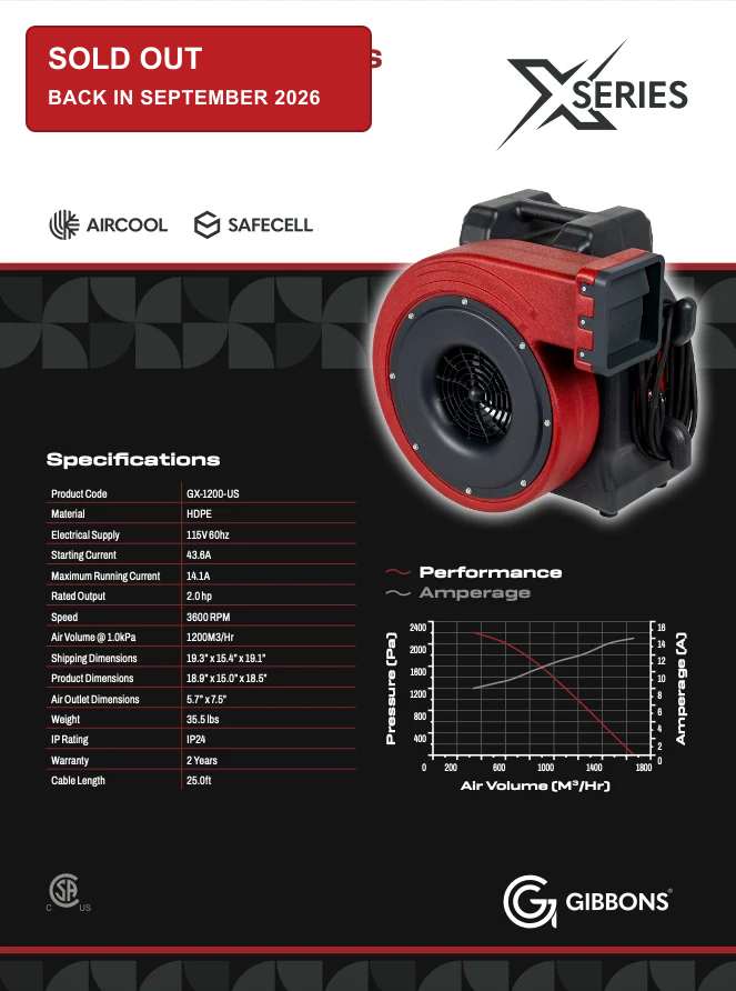 Gibbons GX 1200 Blower 2.0 HP | PRE-SALE | Arriving October